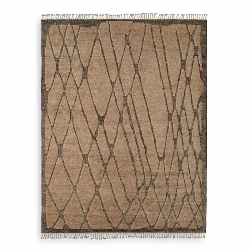 Casa Padrino Luxus Wohnzimmer Teppich Beige / Braun - Verschiedene Größen Mega-Angebot