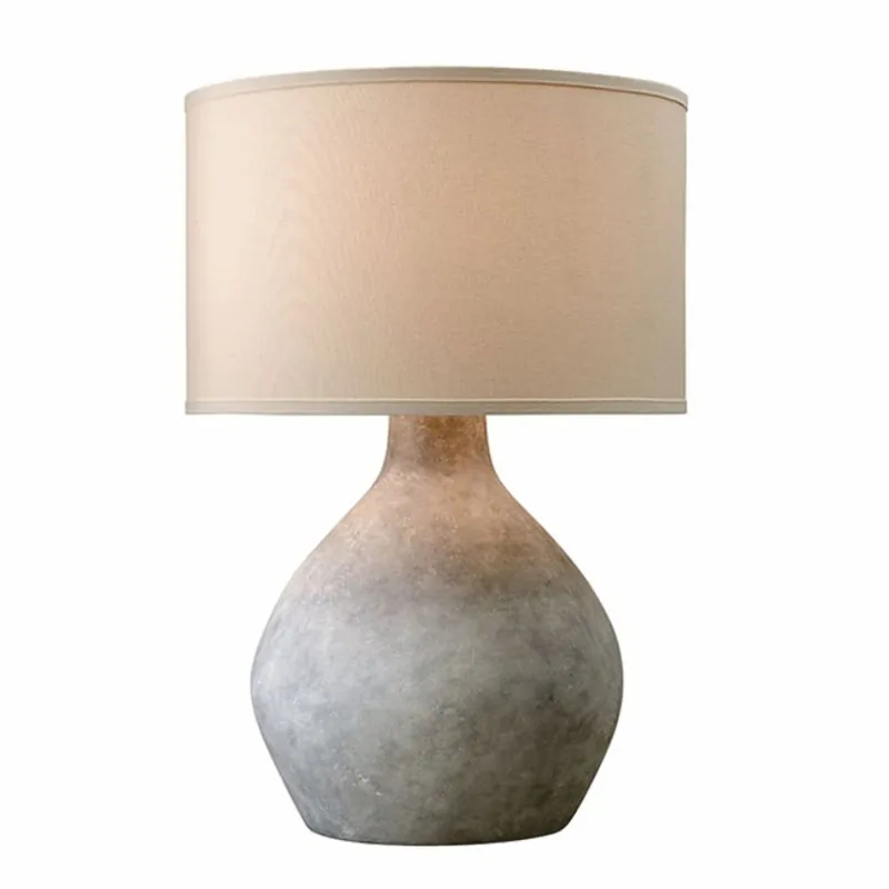 Casa Padrino Luxus Tischleuchte Grau / Cremeweiß H. 68,6 cm - Luxus Leuchten Versand Am Gleichen Tag