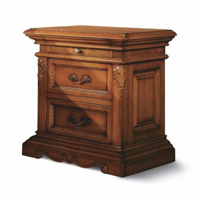 Casa Padrino Luxus Barock Nachtkommode mit 3 Schubladen Braun - Made in Italy Must-Have