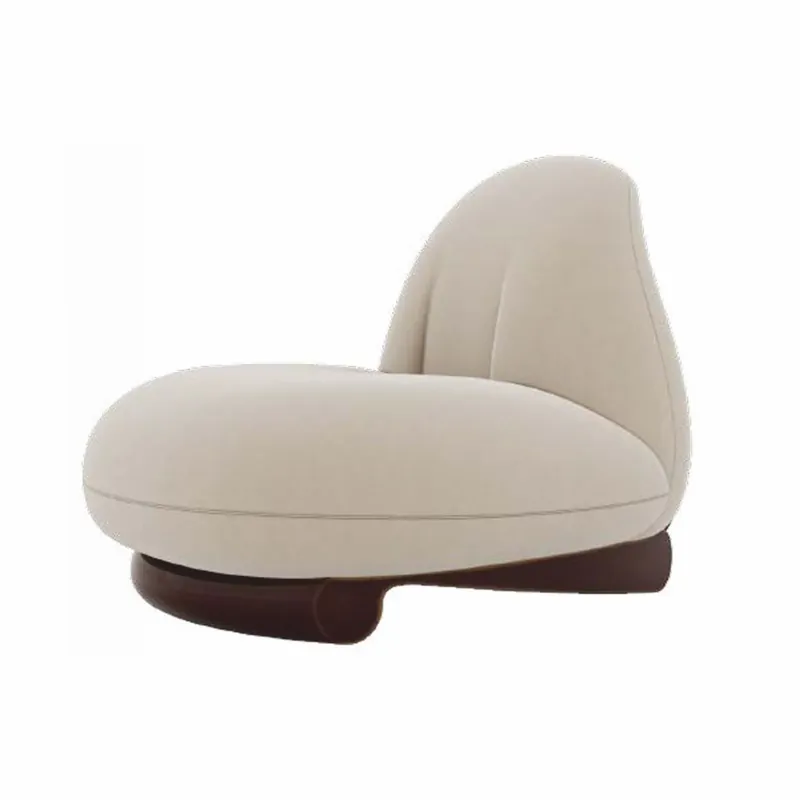 Echt Casa Padrino Luxus Wohnzimmer & Hotel Samt Sessel Creme / Dunkelbraun - Luxus Möbel