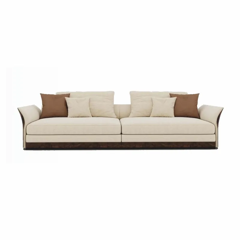 Heißes Angebot Casa Padrino Luxus Sofa Creme / Dunkelbraun 215 cm - Wohnzimmer & Hotel Möbel