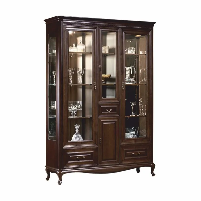 Top-Preis Casa Padrino Luxus Barock Vitrine Dunkelbraun 149,5 x H. 206,6 cm - Barock Möbel