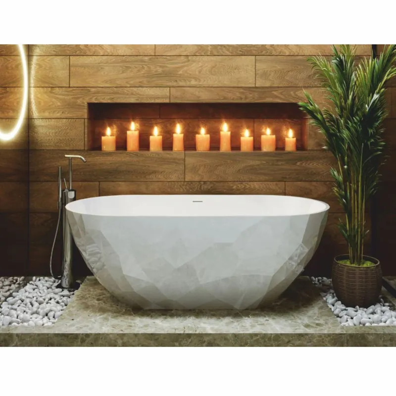 Casa Padrino Freistehende Luxus Badewanne Hochglanz Weiß 165 cm - Badezimmer Möbel Beliebt