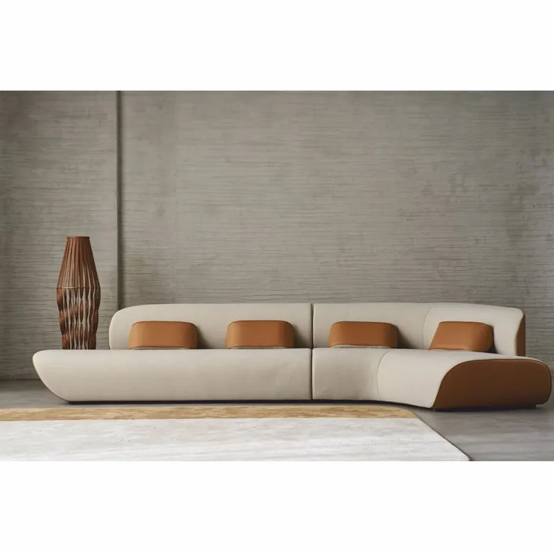 Kracherpreis Casa Padrino Luxus Ecksofa Hellgrau / Braun 402 cm - Wohnzimmer & Hotel Möbel