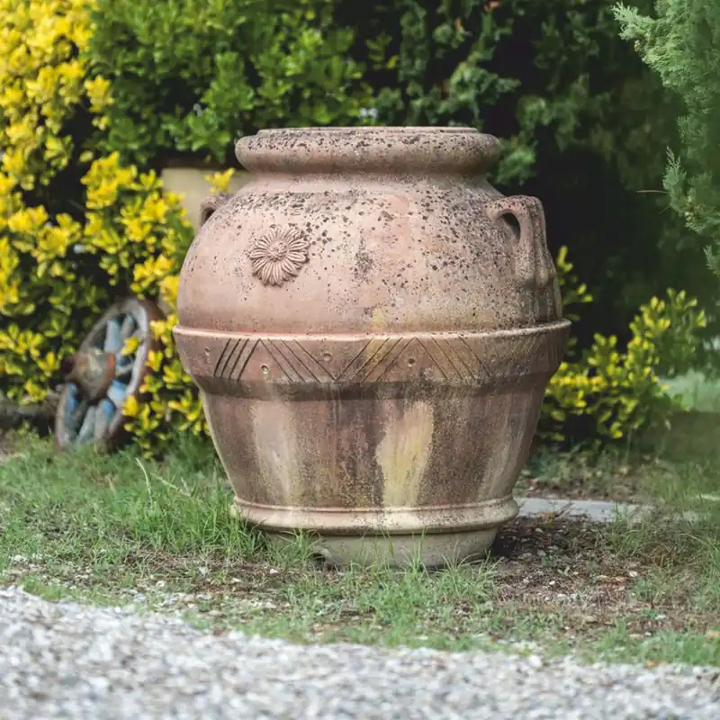 Neue Kollektion Casa Padrino Jugendstil Terrakotta Blumentopf Beige H. 95 cm - Made in Italy