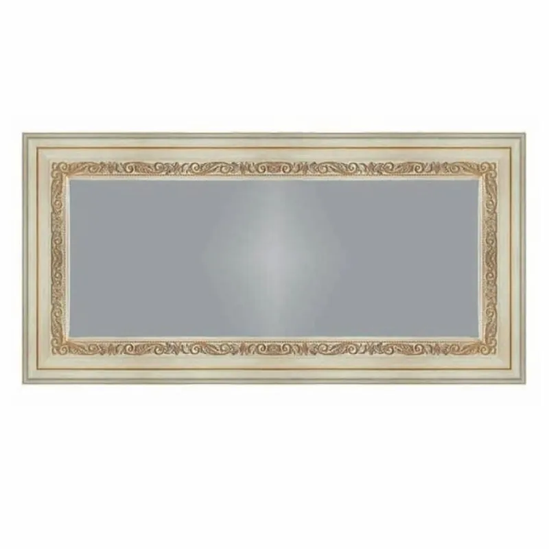Casa Padrino Luxus Barock Spiegel Elfenbein / Gold 190 x H. 110 cm - Made in Italy Direkt Vom Hersteller