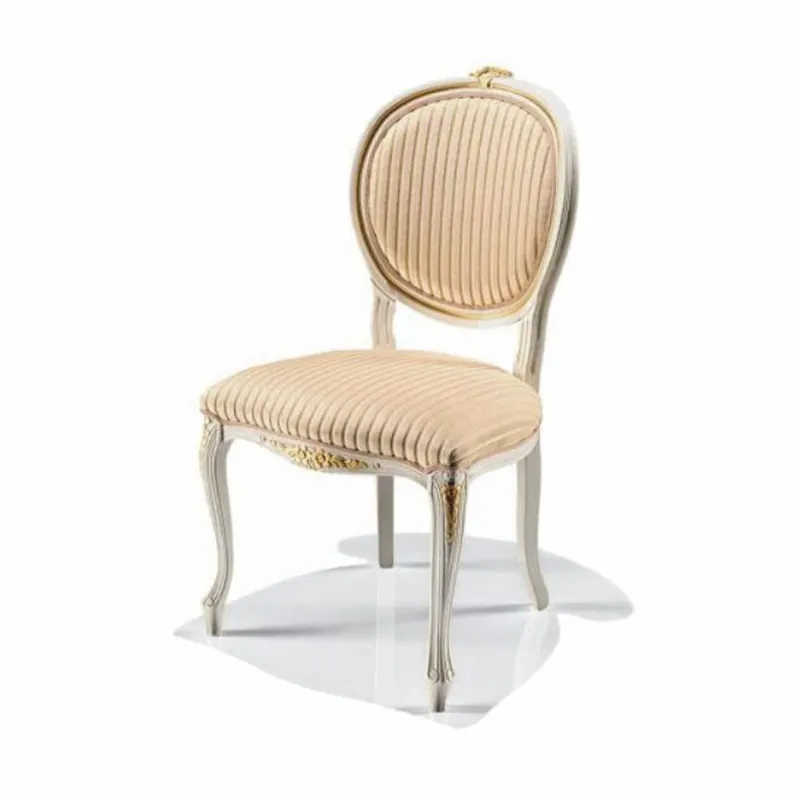 Schneller Versand Casa Padrino Luxus Barock Esszimmer Stuhl Beige / Elfenbein / Gold - Barock Möbel - Made in Italy
