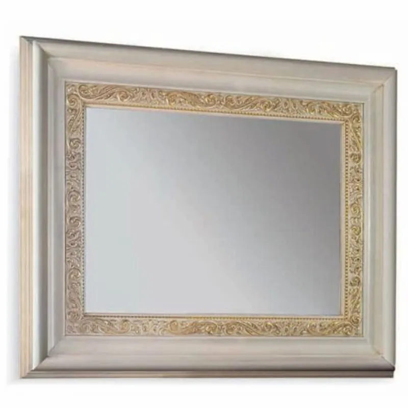 Casa Padrino Luxus Barock Spiegel Weiß / Gold 126 cm - Made in Italy Meistverkauft