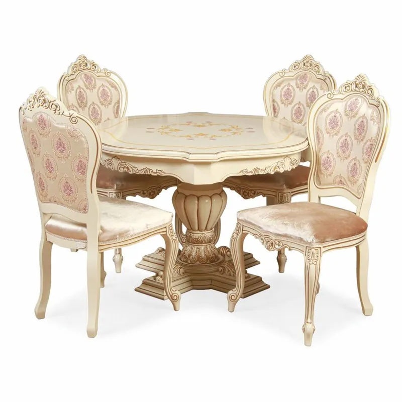 Preisreduziert Casa Padrino Luxus Barock Esszimmer Set Creme / Braun - Barock Möbel