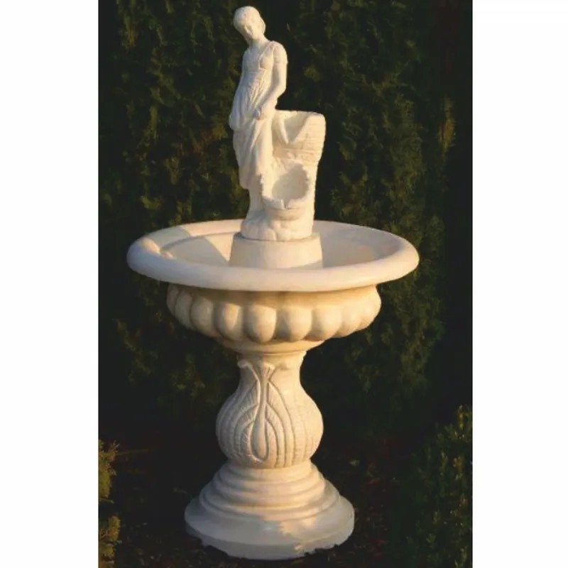 Kracherpreis Casa Padrino Barock Vogeltränke Brunnen Frau Sandfarben Ø 79 x H. 146 cm