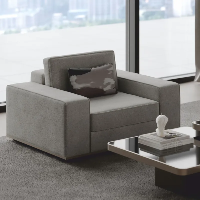 Casa Padrino Luxus Sessel Grau 115 cm - Wohnzimmer & Hotel Möbel Versand Am Gleichen Tag