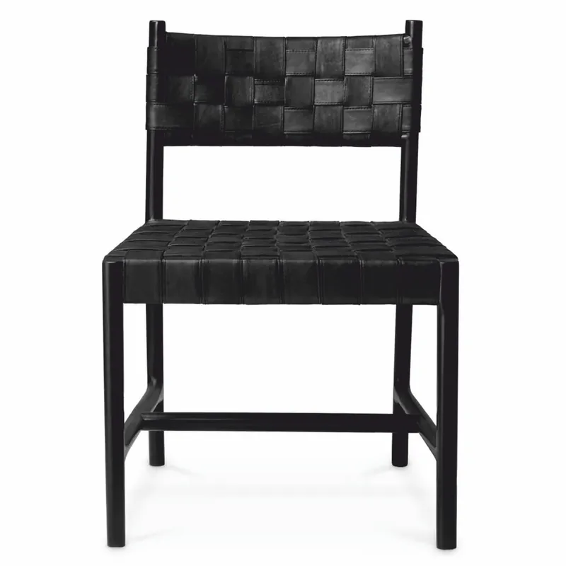 Top-Preis Casa Padrino Luxus Leder Esszimmer Stuhl Schwarz H. 85 cm - Esszimmer Möbel