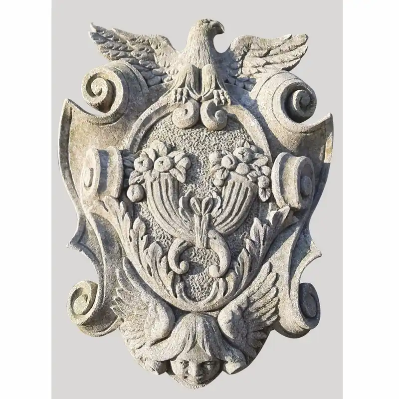 Sichere Zahlung Casa Padrino Luxus Barock Wandornament Adler Grau H. 80 cm - Made in Italy