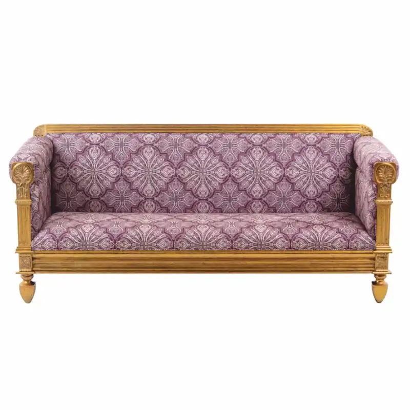 Casa Padrino Luxus Barock Sofa Lila / Antik Gold 231 cm - Barock Wohnzimmer Möbel Top-Preis