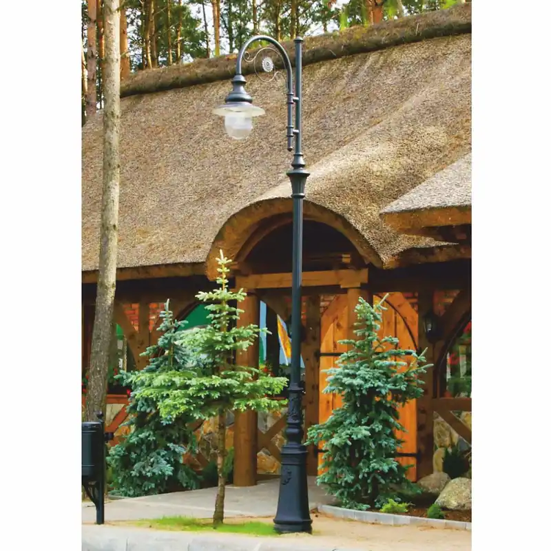 Must-Have Casa Padrino Jugendstil Straßenlaterne / Gartenlaterne Schwarz - Außenbeleuchtung