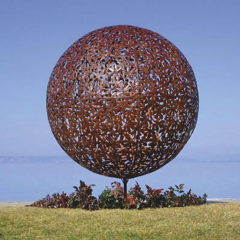 Günstig Casa Padrino Luxus Stahl Garten Deko Skulptur Kugel Rost Ø 170 x H. 200 cm