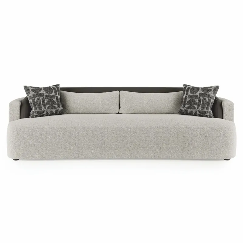 Casa Padrino Luxus Sofa Grau / Schwarz 250 cm - Hotel & Wohnzimmer Möbel Sale
