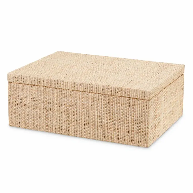 Neue Ware Casa Padrino Luxus Aufbewahrungsbox Naturfarben 28 cm - Luxus Accessoires