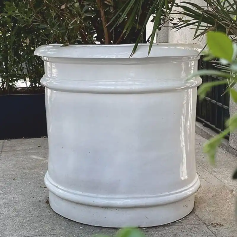 Begrenztes Angebot Casa Padrino Luxus Keramik Blumentopf Weiß Ø 107 x H. 100 cm - Garten Deko