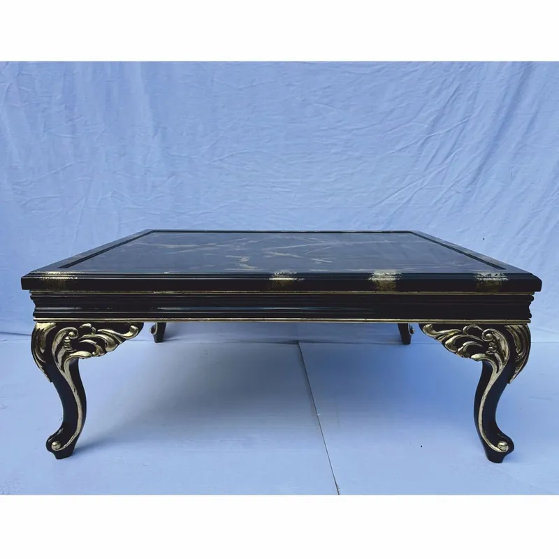 Sonderangebot Casa Padrino Luxus Barock Couchtisch Schwarz / Gold 108 cm - Wohnzimmer Möbel im Barockstil