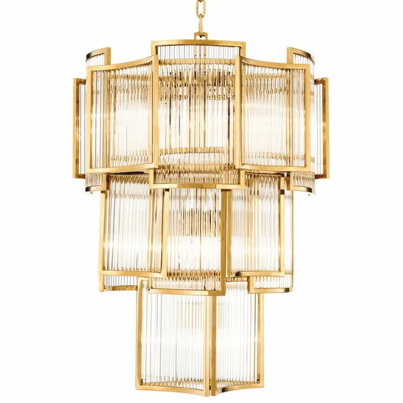 Casa Padrino Luxus Kronleuchter Gold Ø 58 x H. 84 cm - Hotel & Restaurant Kronleuchter Super-Preis