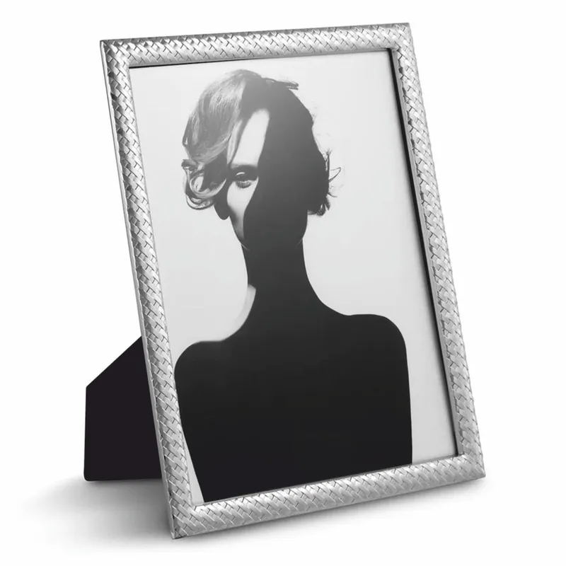 Letzte Chance Casa Padrino Luxus Metall Bilderrahmen Silber H. 28 cm - Deko Accessoires