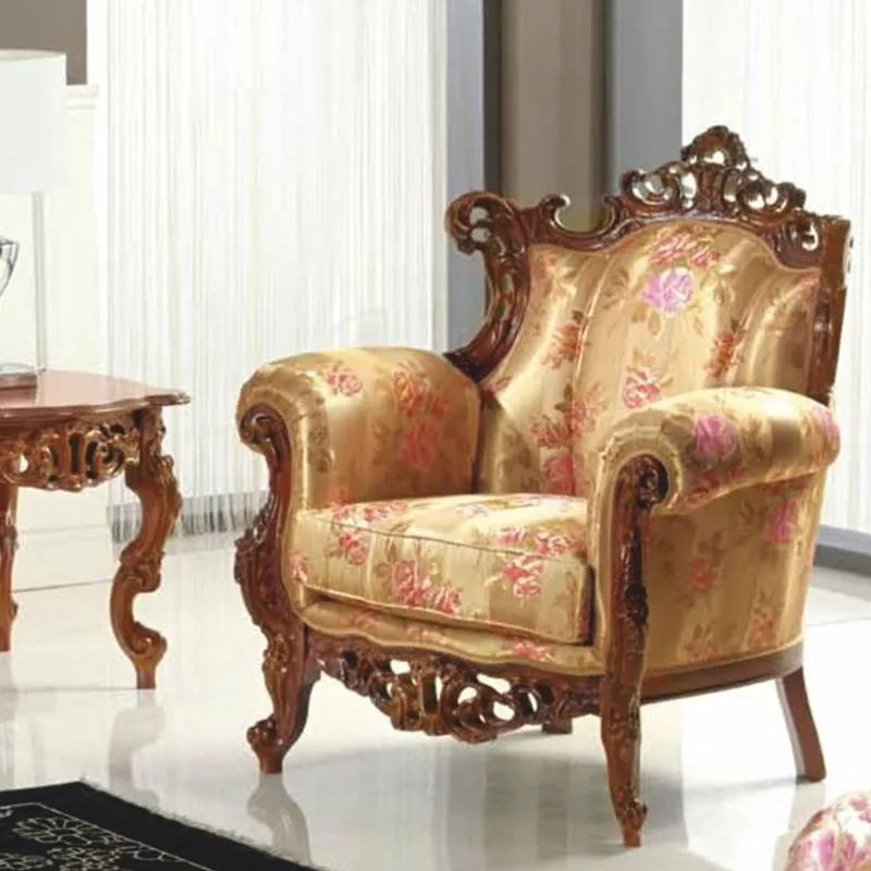 Casa Padrino Luxus Barock Wohnzimmer Sessel Gold / Braun - Made in Italy Preiswert
