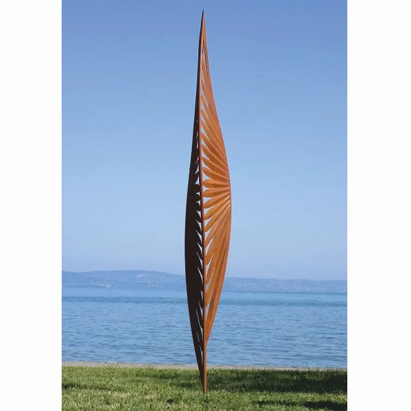 Casa Padrino Luxus Garten Deko Stahl Skulptur Rost H. 300 cm - Garten Skulpturen Super-Preis
