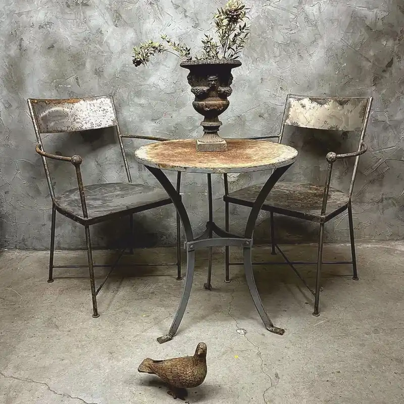 Casa Padrino Jugendstil Metall Garten Set - Nostalgische Garten Möbel Rabatt