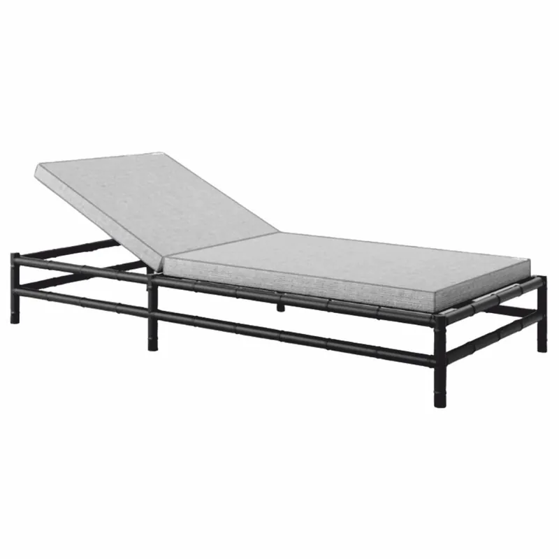 Rabatt Casa Padrino Luxus Gartenliege Schwarz / Grau 210 cm - Hotel & Garten Möbel