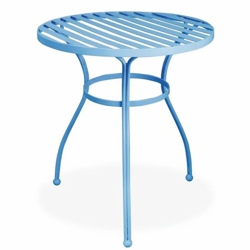 Bestpreis Casa Padrino Jugendstil Gartentisch Hellblau Ø 60 x H. 65 cm - Nostalgische Garten Möbel