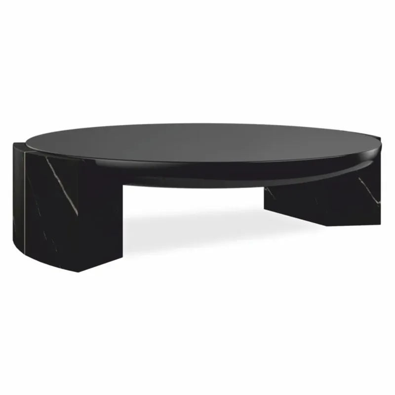 Aktuell Casa Padrino Luxus Marmor Couchtisch Schwarz 122 cm - Wohnzimmer & Hotel Möbel