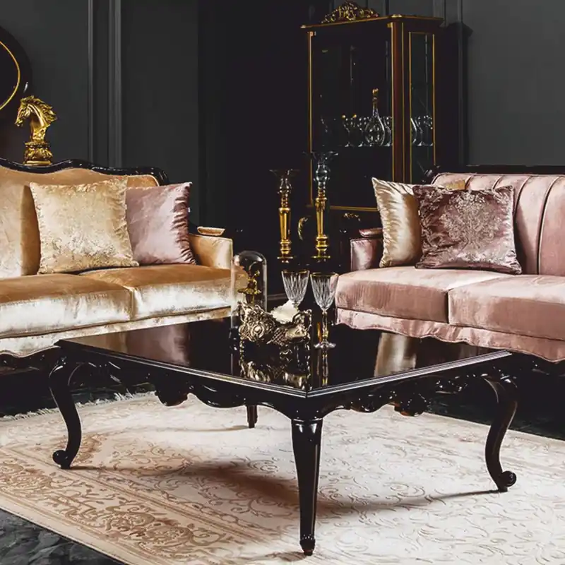 Schneller Versand Casa Padrino Luxus Barock Couchtisch Dunkelbraun 124 cm - Barock Möbel