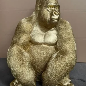 Finale Aktion Casa Padrino Deko Skulptur Gorilla Gold H. 75 cm - Deko Figur