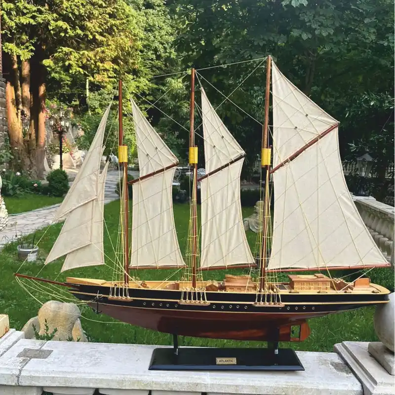 Casa Padrino Deko Segelschiff Atlantic Braun / Schwarz / Naturfarben 114 cm Kracherpreis