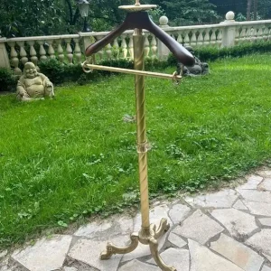 Casa Padrino Luxus Barock Dressboy Messing / Dunkelbraun H. 133 cm - Barock Hotel Möbel Preis Gesenkt