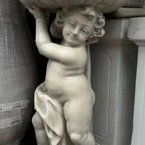Aktuell Casa Padrino Jugendstil Garten Deko Skulptur mit Blumentopf Grau Ø 50 x H. 86 cm