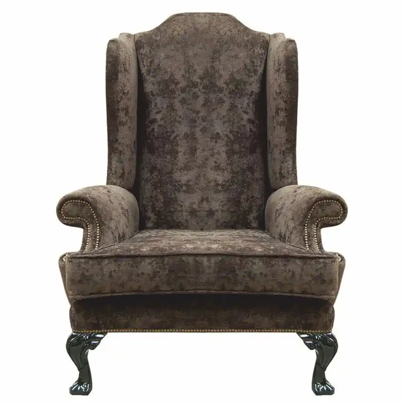 Casa Padrino Luxus Barock Ohrensessel Grau / Dunkelgrün H. 120 cm - Barock Möbel Rabatt