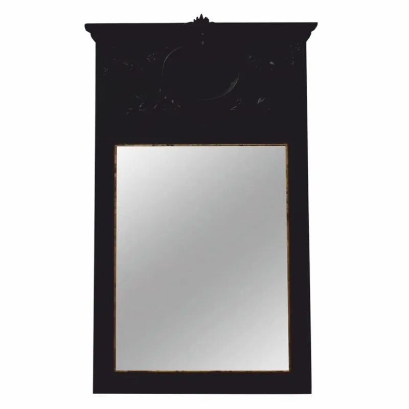 Casa Padrino Barock Spiegel Schwarz H. 102 cm - Barockstil Möbel Abverkauf