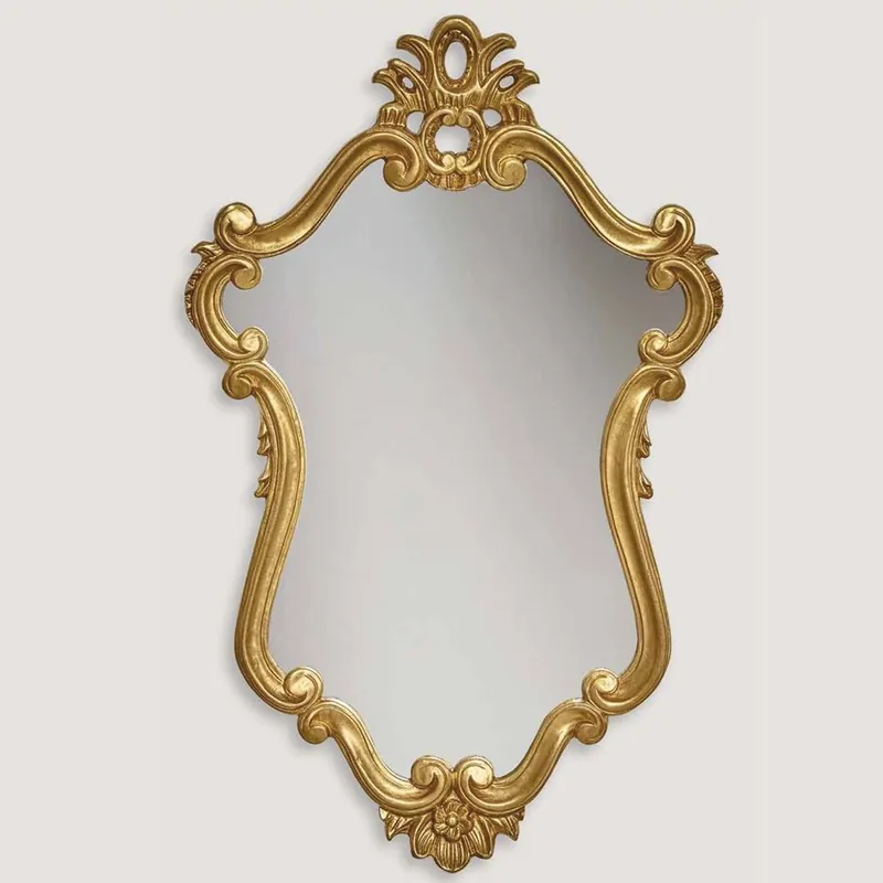 Casa Padrino Luxus Barock Spiegel Gold H. 100 cm - Barock Möbel - Made in Italy Expressversand
