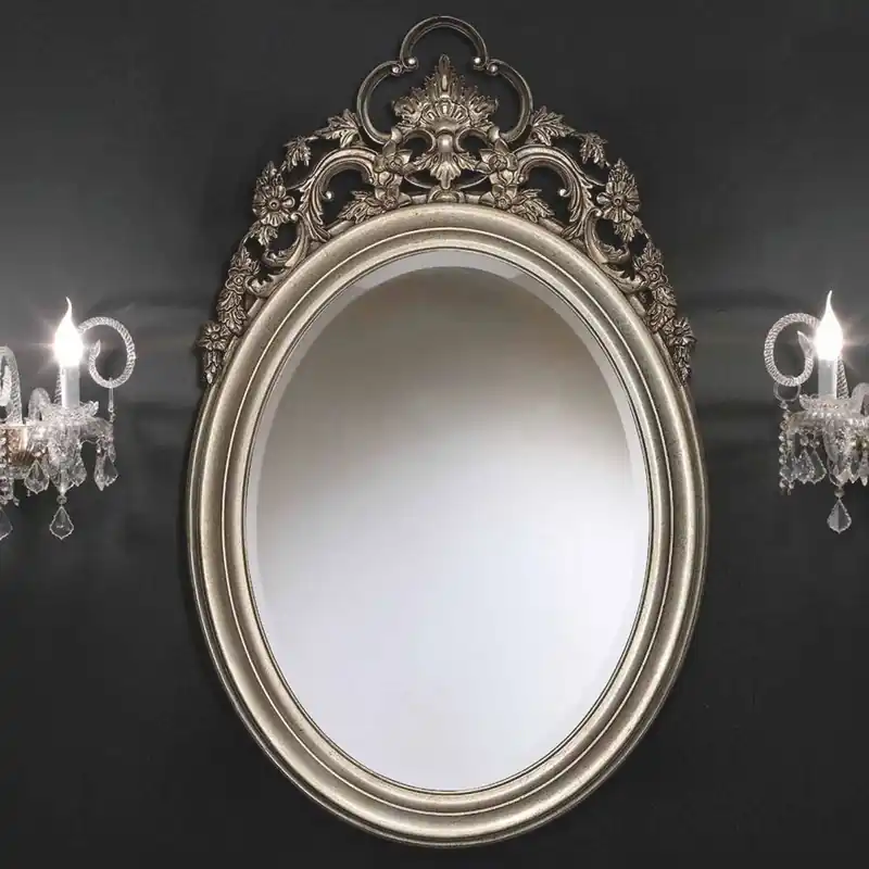 Preis Gesenkt Casa Padrino Luxus Barock Spiegel Silber H. 121 cm - Barock Möbel - Made in Italy