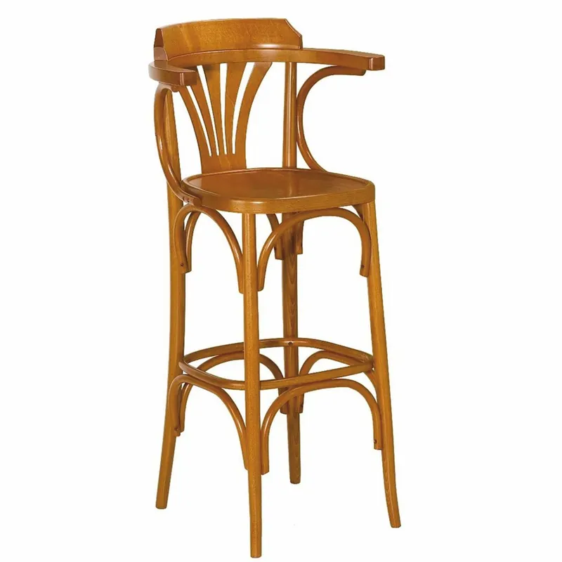 Casa Padrino Luxus Barstuhl mit Armlehnen Braun H. 112 cm - Bar Möbel - Made in Italy Jetzt Kaufen