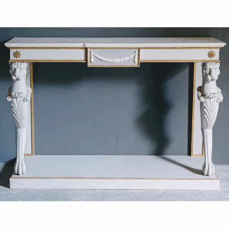 Casa Padrino Luxus Barock Konsole Grau / Gold 144 cm - Barock Möbel - Made in Italy Heißes Angebot
