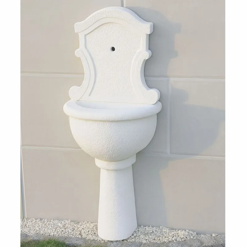 Jetzt Bestellen Casa Padrino Jugendstil Wandbrunnen Weiß H. 128 cm - Garten Deko Brunnen