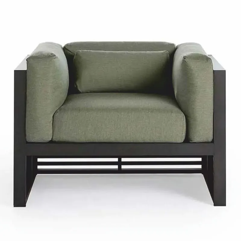 Sale Casa Padrino Luxus Outdoor Garten Sessel Grün / Schwarz 100 cm - Hotel & Garten Möbel