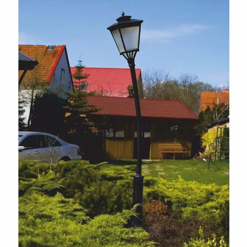 Casa Padrino Jugendstil Gartenlaterne Schwarz H. 353,5 cm - Außenbeleuchtung Wochenendangebot