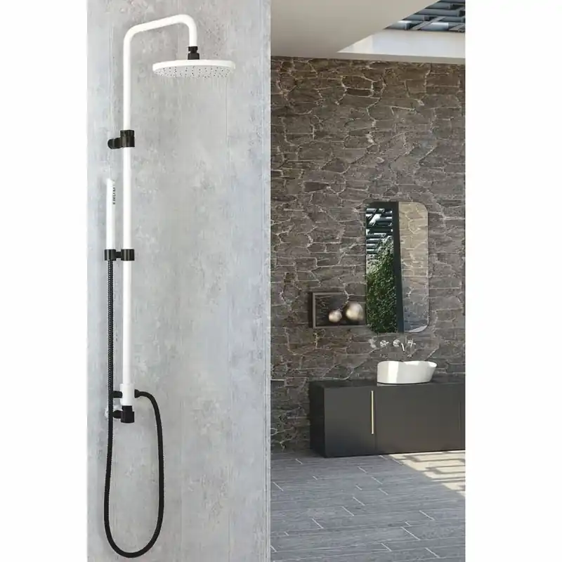 Meistverkauft Casa Padrino Luxus Badezimmer Duschgarnitur Weiß / Schwarz - Made in Italy