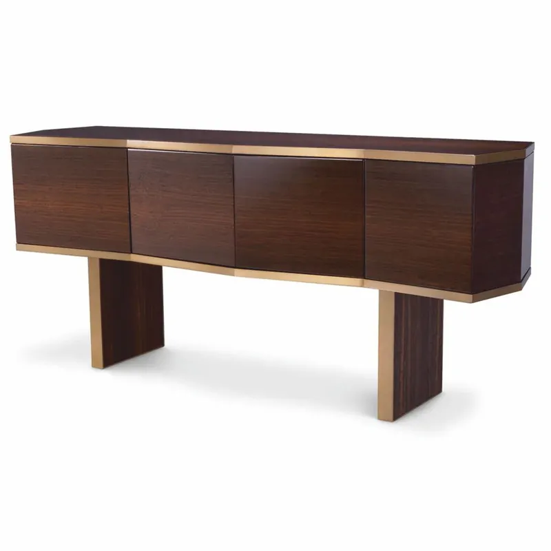 Jetzt Kaufen Casa Padrino Luxus Sideboard Braun / Messing 180,5 cm - Luxus Hotel Möbel