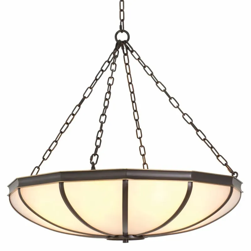 Casa Padrino Luxus Kronleuchter Bronze / Weiß 80 cm - Luxus Möbel - Luxus Interior Mega-Angebot