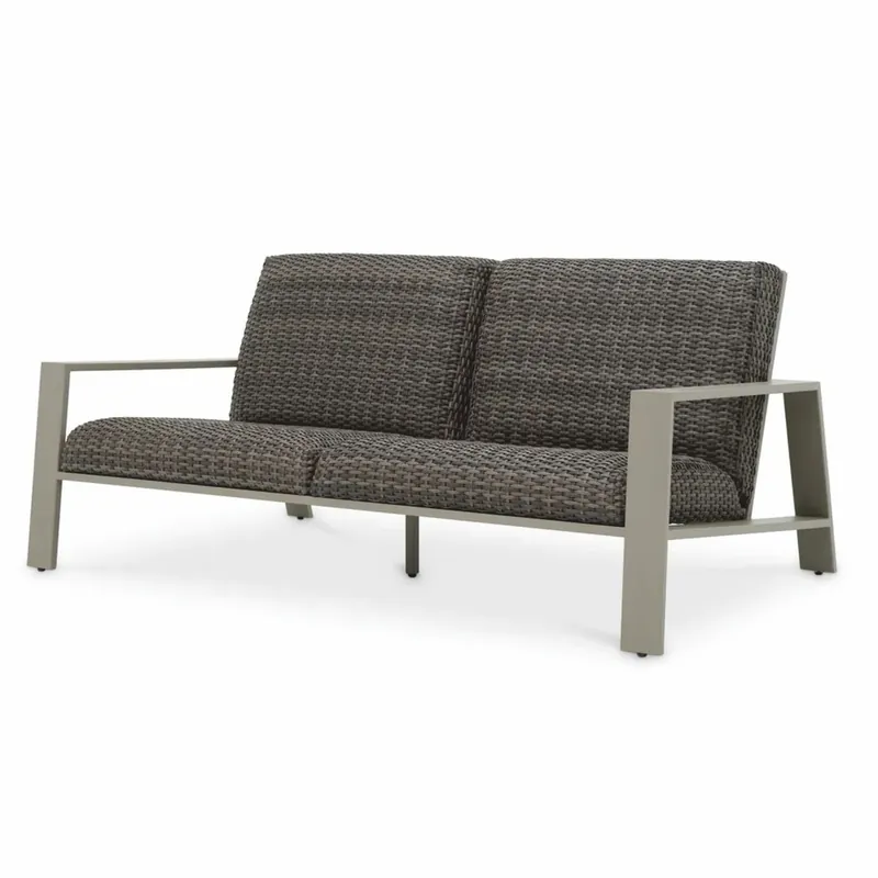 Sichere Zahlung Casa Padrino Luxus Kunstrattan Garten Sofa Grau 180 cm - Garten Möbel